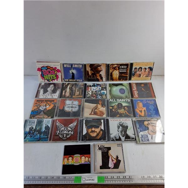 (22) Various Audio CDs - Lily Allen, Jennifer Lopez and Platinum 80s Hits
