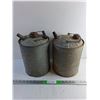 Image 1 : (2)  Vintage Galvanized Oil Cans