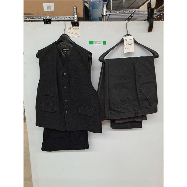 Dockside Vest - Size XL and (3) Pairs of Pants - Size 36/28