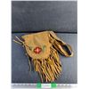 Image 1 : Suede Leather Indigenous Ladies Bag