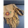 Image 3 : Suede Leather Indigenous Ladies Bag