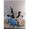 Image 1 : Bottle Capper, (2) Vases, Decorative Pine Cones, Jar Lifter and Scrap Fabric