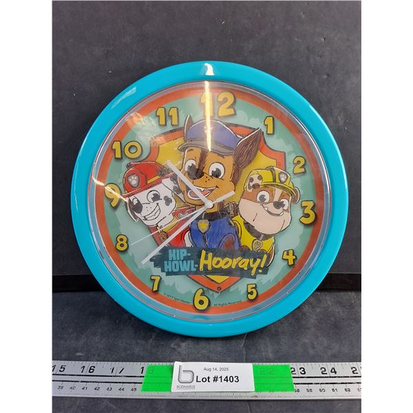 Paw Patrol Wall Clock - As Is