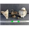 Image 1 : (2) Ceramic Angel Decorations and Silver Plated Dish & Spoon
