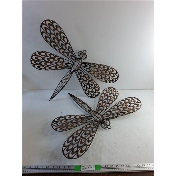 (2) Outdoor Dragon Fly Decorations  -  PICK UP