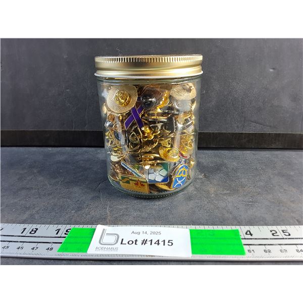 A Jar of Lapel Pins