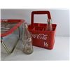 Image 3 : Coca Cola TV Tray 17" x 12", Coca Coca Bottle Caddy and (2) Glass Bottles