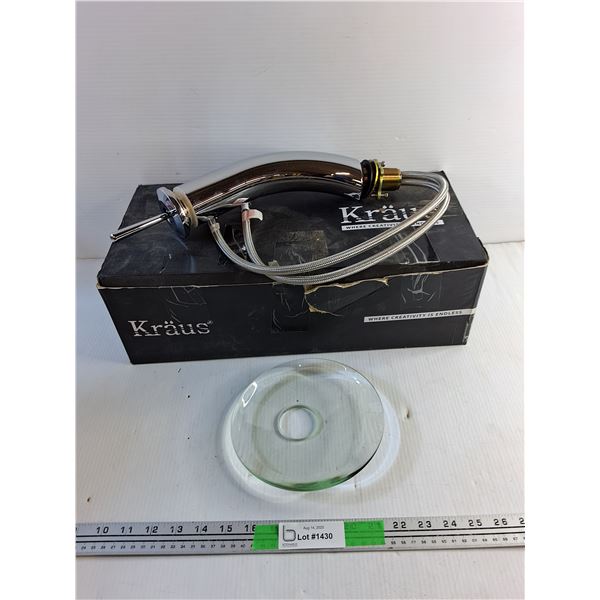 Kraus Single Lever Vessel Glass Waterfall Faucet - Appears New