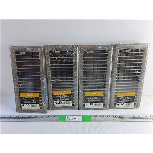 (4) Floor Registers - New