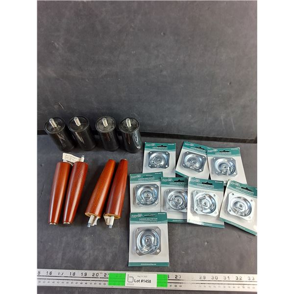 Hardware Angle Top Plates and Furniture Legs - 6" and 4"