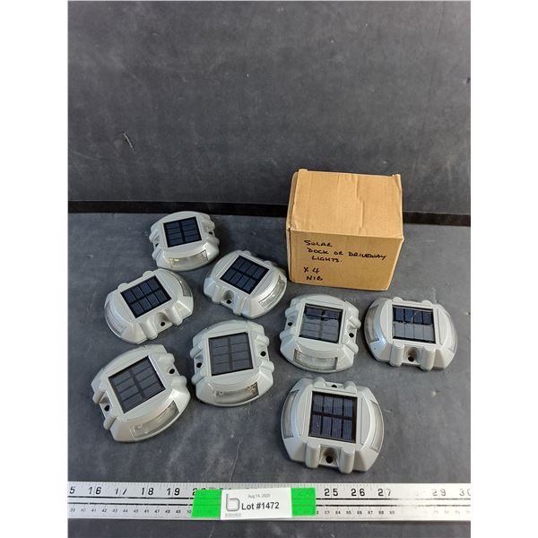 Solar Driveway/Dock Lights - Powers On, As Is