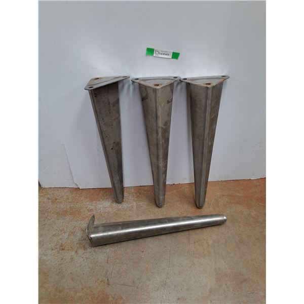 (4) Stainless Steel Furniture Legs 25"  -  PICK UP