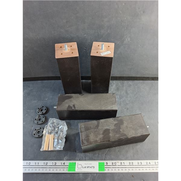 (4) Ikea Brennasen Wooden Furniture Legs 8"
