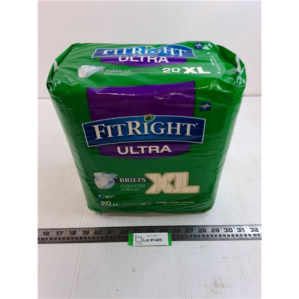 Sealed Carton of 20 FitRight Ultra XL Uni-Sex Briefs