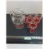 Image 1 : Glass Pitcher & 6 Glasses Matching Set