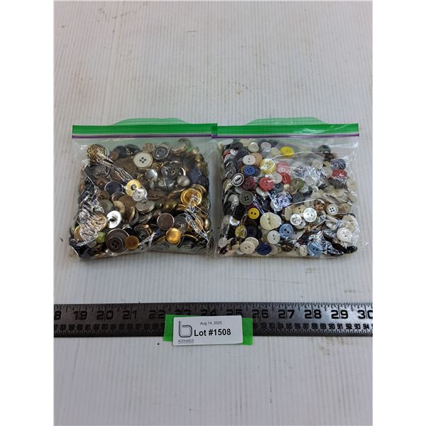 (2) Bags of Buttons