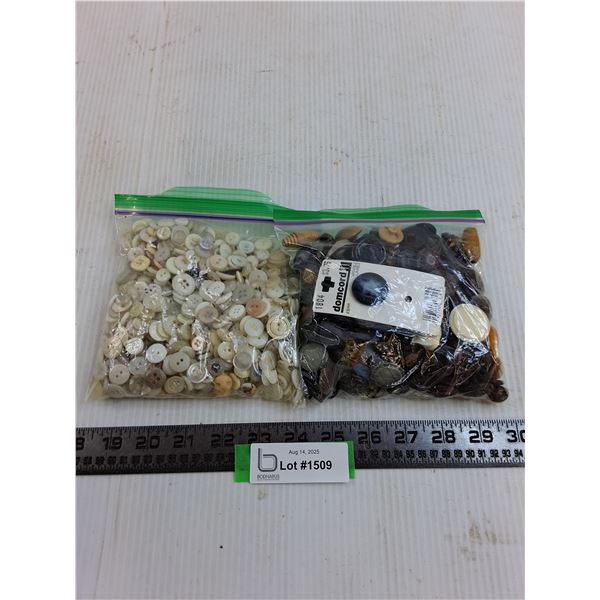 (2) Bags of Buttons
