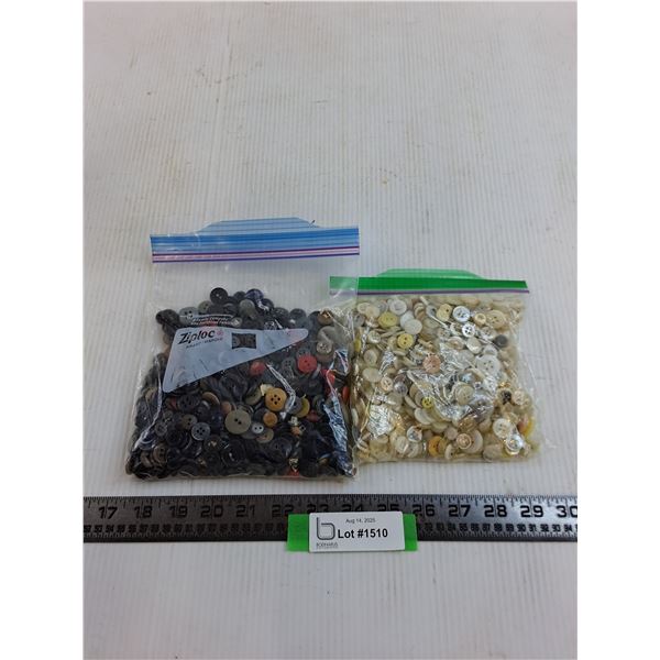 (2) Bags of Buttons