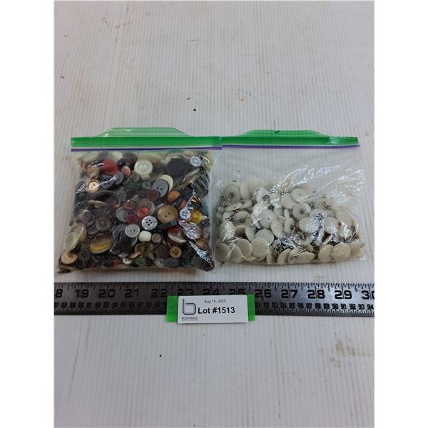 (2) Bags of Buttons