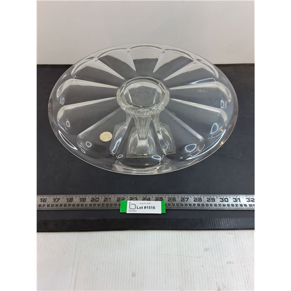 Crystal Footed Platter - 6" High
