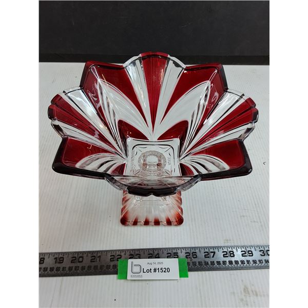 Godiva Glass Footed Bowl - 7.5" High