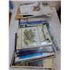 Image 2 : Crocheter's Lot (Books, Projects, Needles, Materials, Storage Bin)