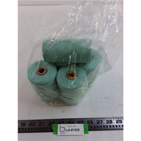 (5) Spools of Teal Yarn
