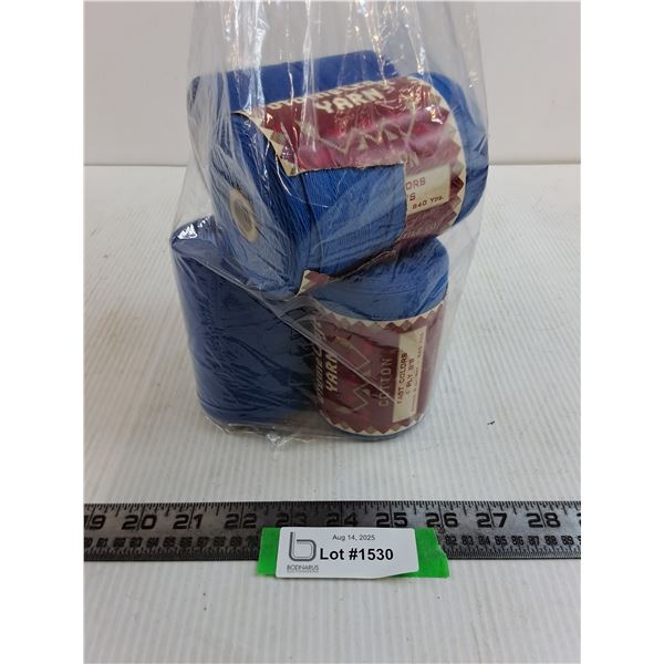 (5) Spools of Bue Yarn