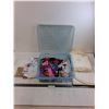 Image 1 : Quilting/Needlework/Crafts Supplies with Plastic Storage Bin