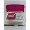 Image 1 : Plastic Storage Bin Full of Cross Stitch Materials/Projects