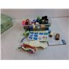 Image 4 : Thread, Crochet, Doily Lot - Doily Patterns, Doilies, Colored Thread, Hooks - AS IS