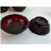 Image 3 : (11) Vintage Avon Cape Cod Ruby Red Glass Dessert Bowls - (3) Small Glass Bowls