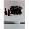 Image 1 : Vintage Avon Cape Cod Ruby Red (12)Glass Goblets and (2)Salt Pepper Shakers -