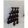 Image 2 : Vintage Avon Cape Cod Ruby Red (12)Glass Goblets and (2)Salt Pepper Shakers -