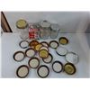Image 2 : Enamel Canning Pot with Rack, (3) Mason Jars, Assorted Misc Lids/Seals