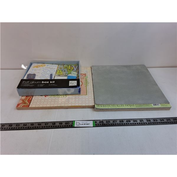 (2)Scrap Books - Comes with 12 x 12 Paper With Designs