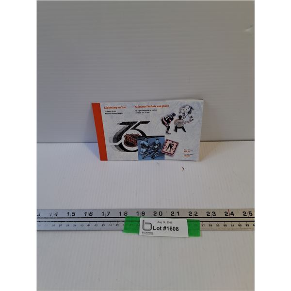 NHL 75th Anniversary Partial Book of Stamps