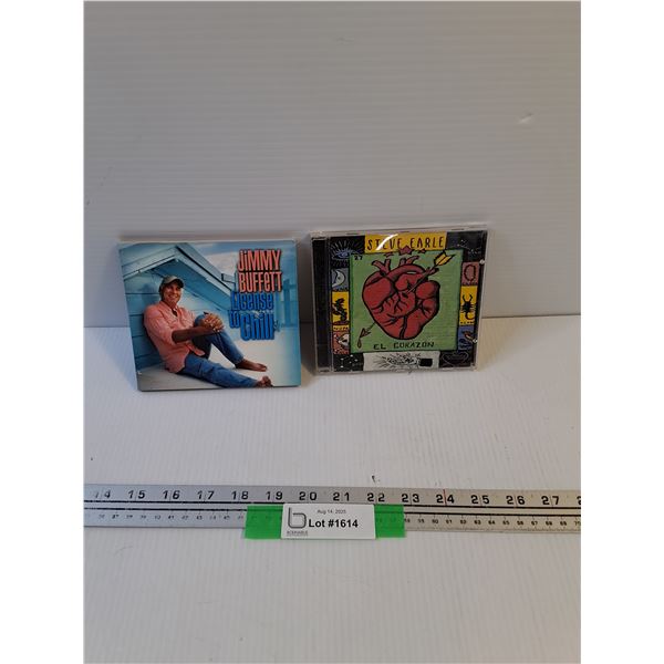 (2) CDs Jimmy Buffet, Steve Earle