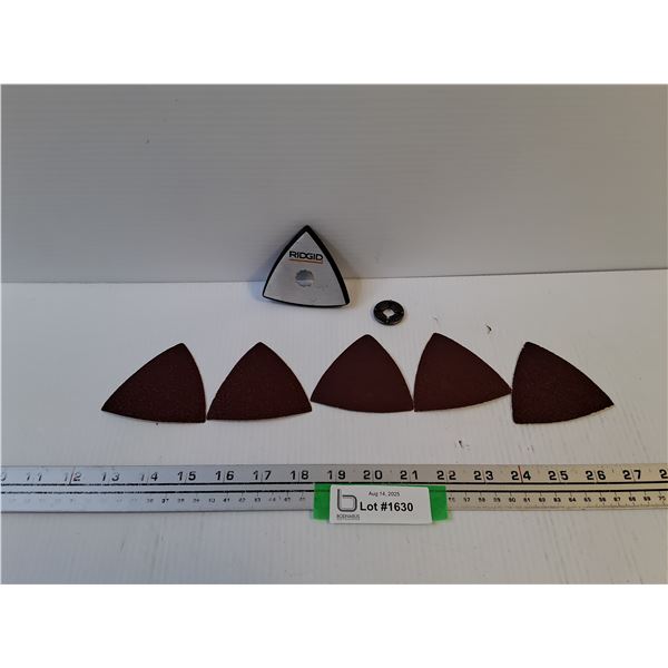 3" Ridgid Velcro Triangle Sanding Pad With (5) Sandpapers