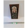 Image 1 : 6" x 12" God Bless Our Home Glass Picture