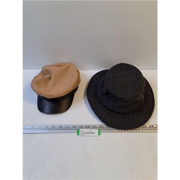 (2) Caps, Le Chateau brown Hat, The Tilley Winter Hat