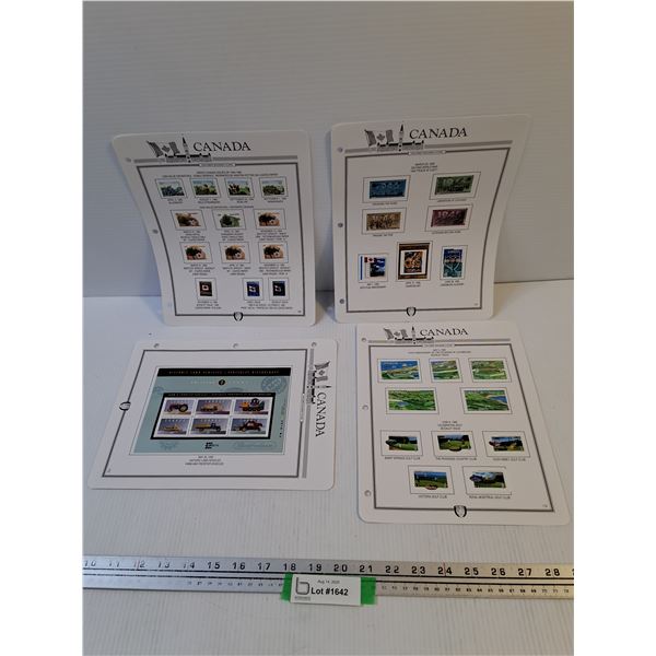 (4) Canada Stamp Collections Berries, Land Vehicles, Golf, Misc