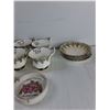 Image 5 : Candle Holder, (4) Cups And Saucers, Ashtray, Misc