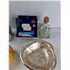 Image 4 : Vintage Flour Sifter, Glass Tequila Bottle, Corn Shaped Serving Dish, Misc