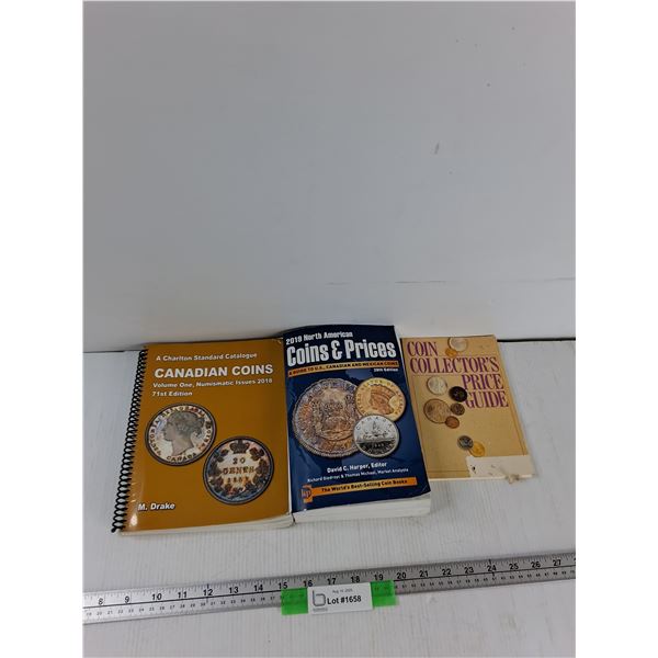 (3) Books - Canadian Coins, 2019 North American Coins & Prices, Coin Collectors Price Guide