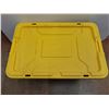 Image 2 : **Large Plastic Tote with Lid 30" x 20" x 15", Cannot Ship