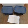Image 4 : ** Rubbermaid Plastic Totes with Lids 16" x 22" x 15" and Plastic Container with Lid - Cannot Ship