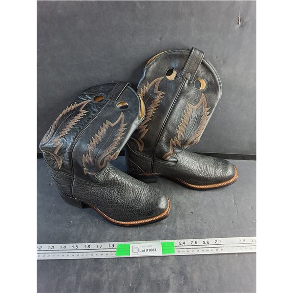 Cowboy Leather Boots - Size 11"