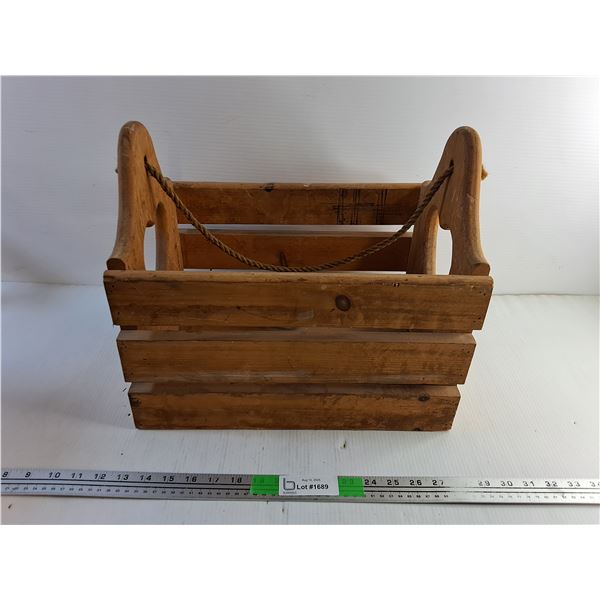 Wooden Milk Crate 15" x 13" x 11", Pickup Preferred