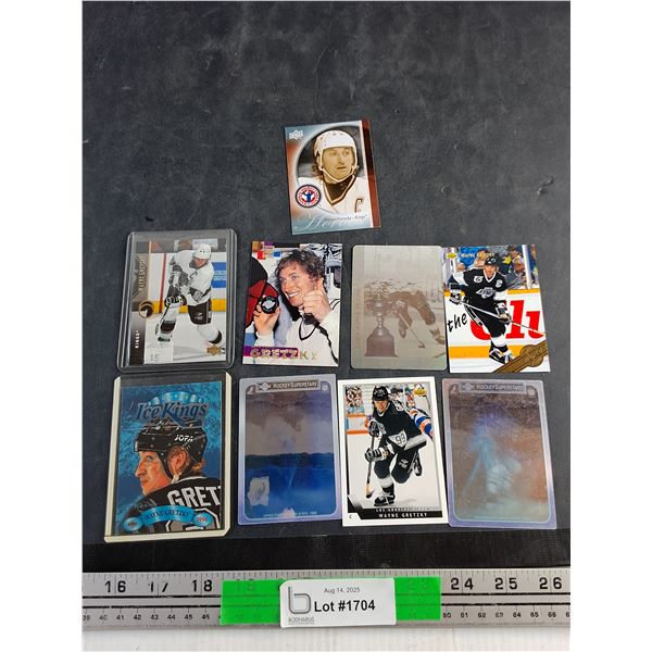 Various Wayne Gretzky Collectors Hockey Cards - Authenticity Not Guaranteed
